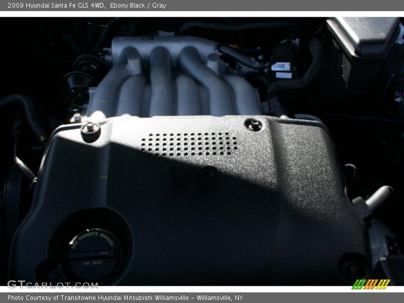 Ebony Black / Gray 2009 Hyundai Santa Fe GLS 4WD