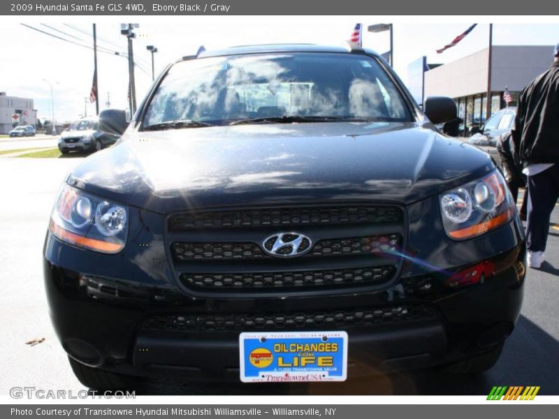 Ebony Black / Gray 2009 Hyundai Santa Fe GLS 4WD