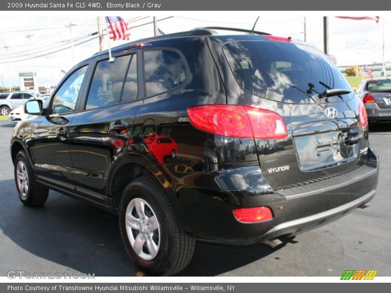 Ebony Black / Gray 2009 Hyundai Santa Fe GLS 4WD