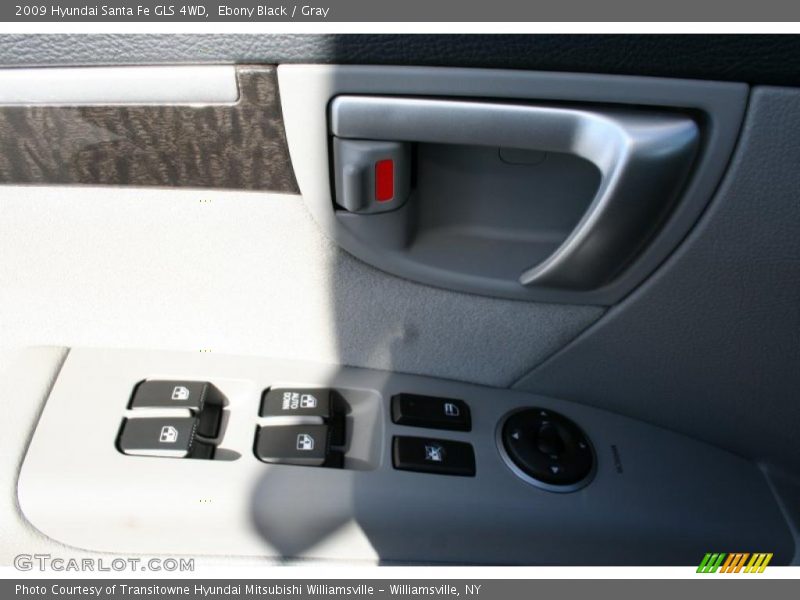 Ebony Black / Gray 2009 Hyundai Santa Fe GLS 4WD