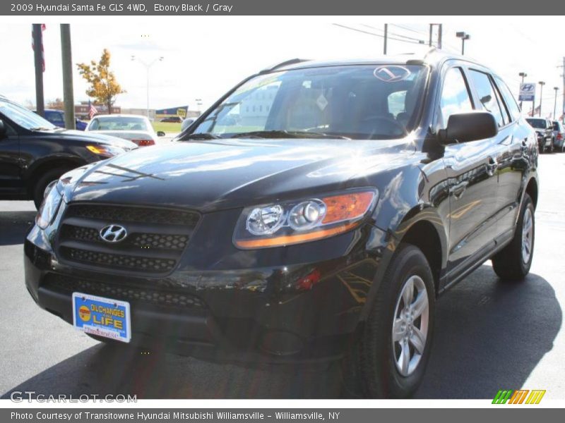 Ebony Black / Gray 2009 Hyundai Santa Fe GLS 4WD
