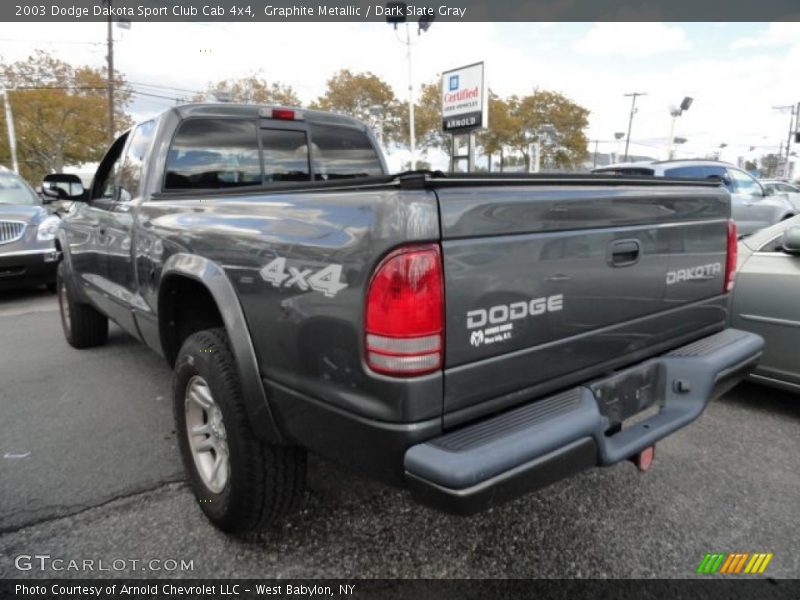 Graphite Metallic / Dark Slate Gray 2003 Dodge Dakota Sport Club Cab 4x4