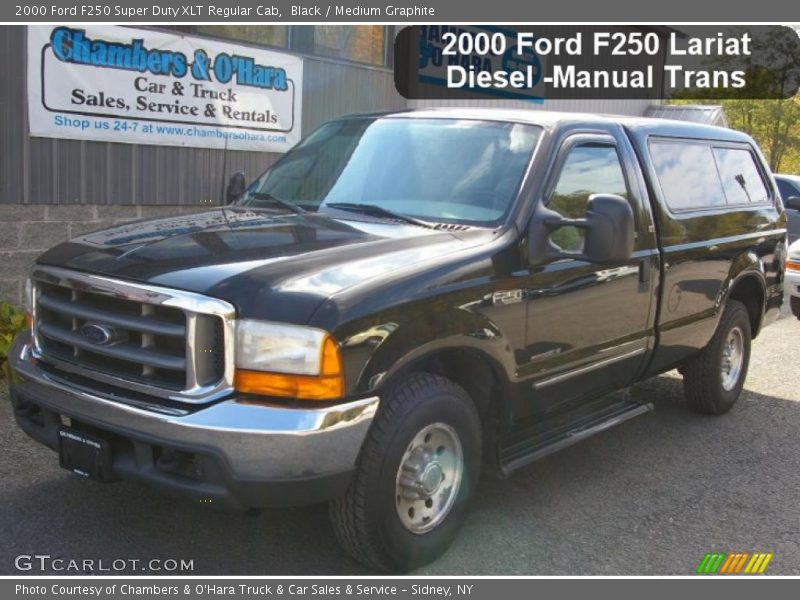 Black / Medium Graphite 2000 Ford F250 Super Duty XLT Regular Cab