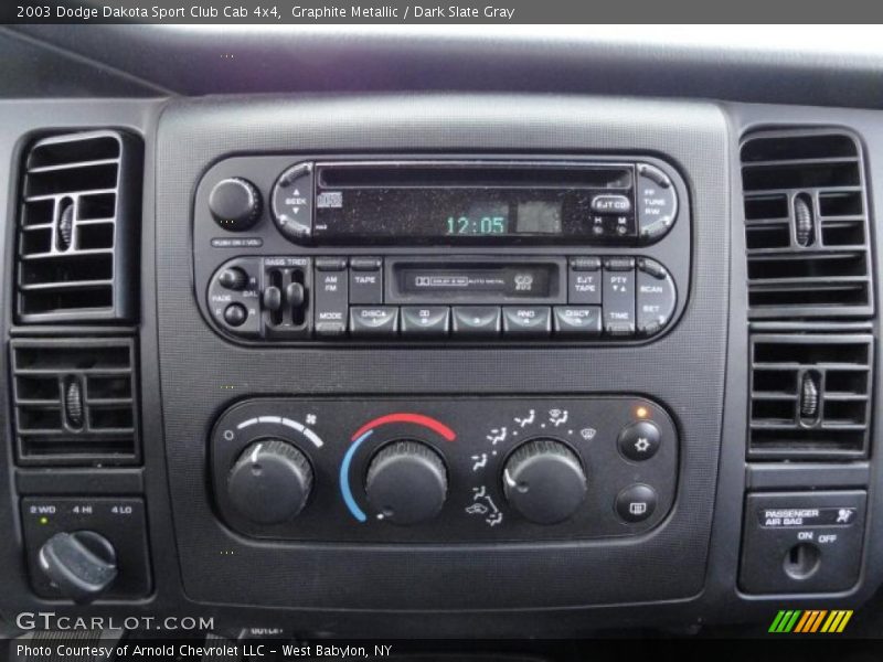 Controls of 2003 Dakota Sport Club Cab 4x4