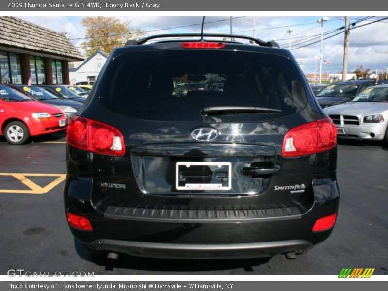 Ebony Black / Gray 2009 Hyundai Santa Fe GLS 4WD