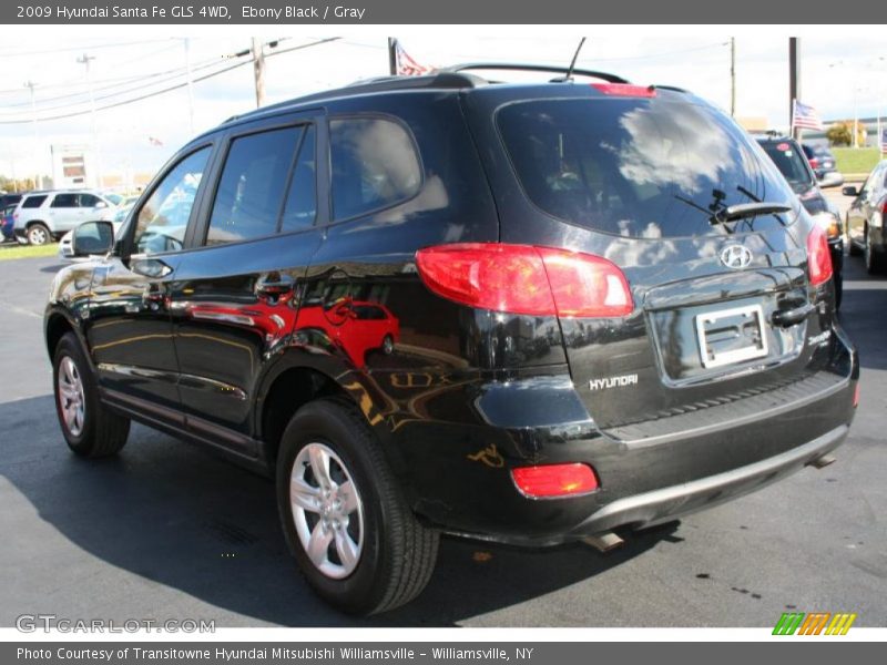 Ebony Black / Gray 2009 Hyundai Santa Fe GLS 4WD