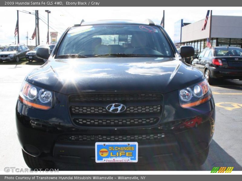 Ebony Black / Gray 2009 Hyundai Santa Fe GLS 4WD