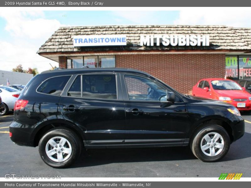Ebony Black / Gray 2009 Hyundai Santa Fe GLS 4WD