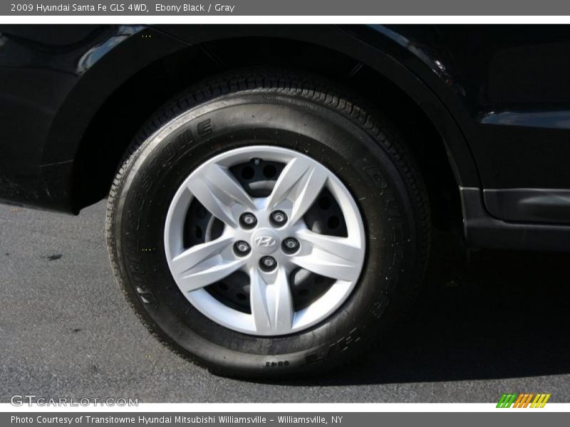 Ebony Black / Gray 2009 Hyundai Santa Fe GLS 4WD