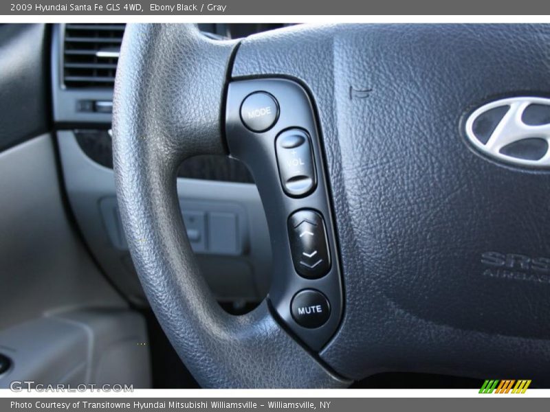 Ebony Black / Gray 2009 Hyundai Santa Fe GLS 4WD
