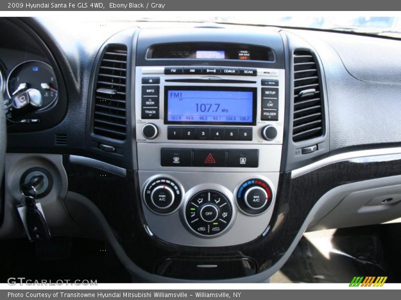 Ebony Black / Gray 2009 Hyundai Santa Fe GLS 4WD