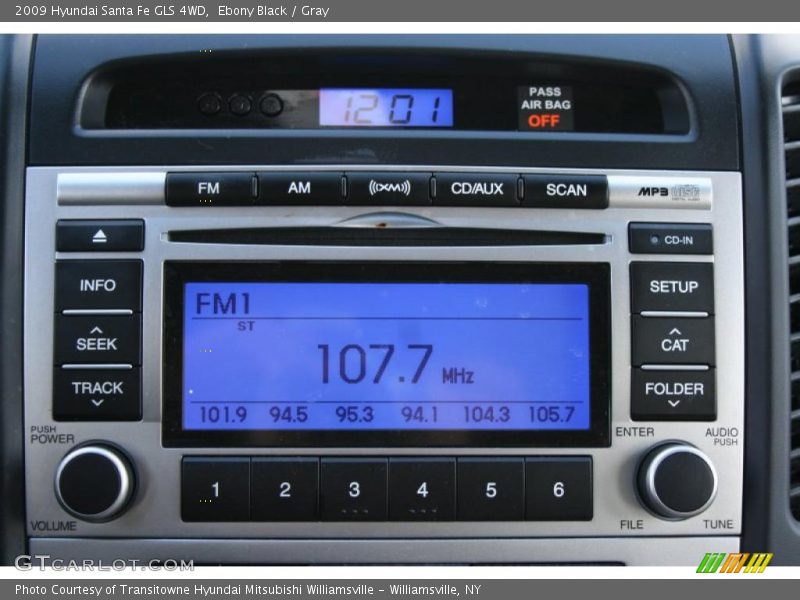 Ebony Black / Gray 2009 Hyundai Santa Fe GLS 4WD