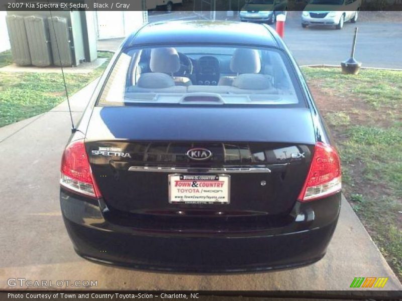 Black / Gray 2007 Kia Spectra EX Sedan