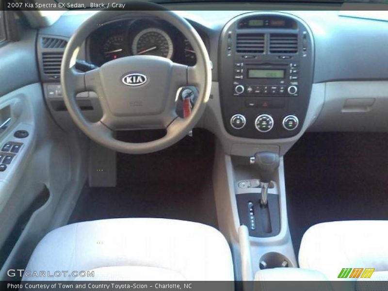 Black / Gray 2007 Kia Spectra EX Sedan