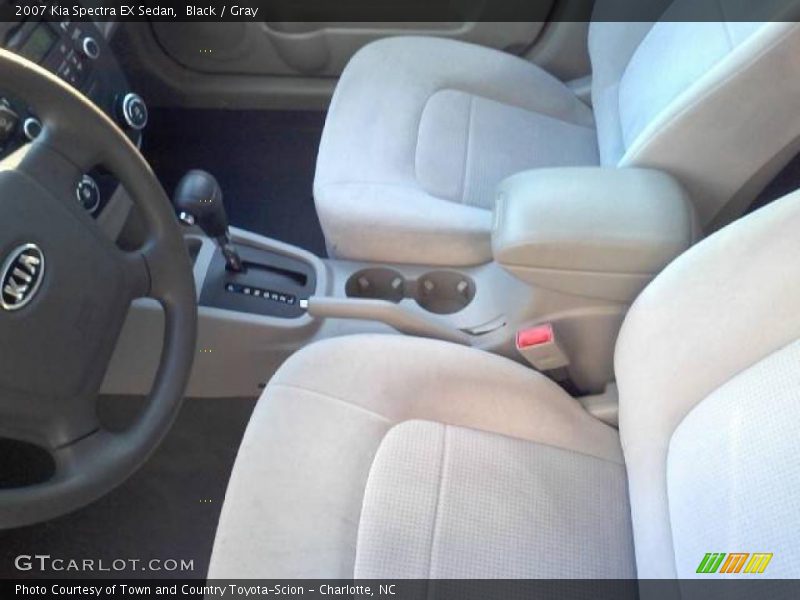 Black / Gray 2007 Kia Spectra EX Sedan