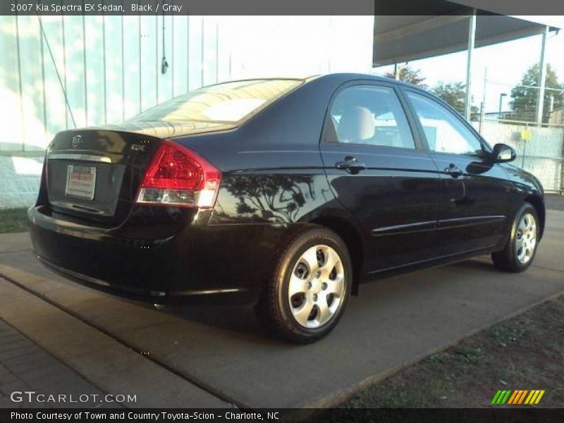 Black / Gray 2007 Kia Spectra EX Sedan