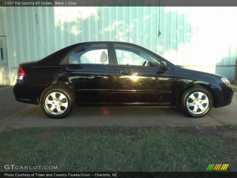 Black / Gray 2007 Kia Spectra EX Sedan