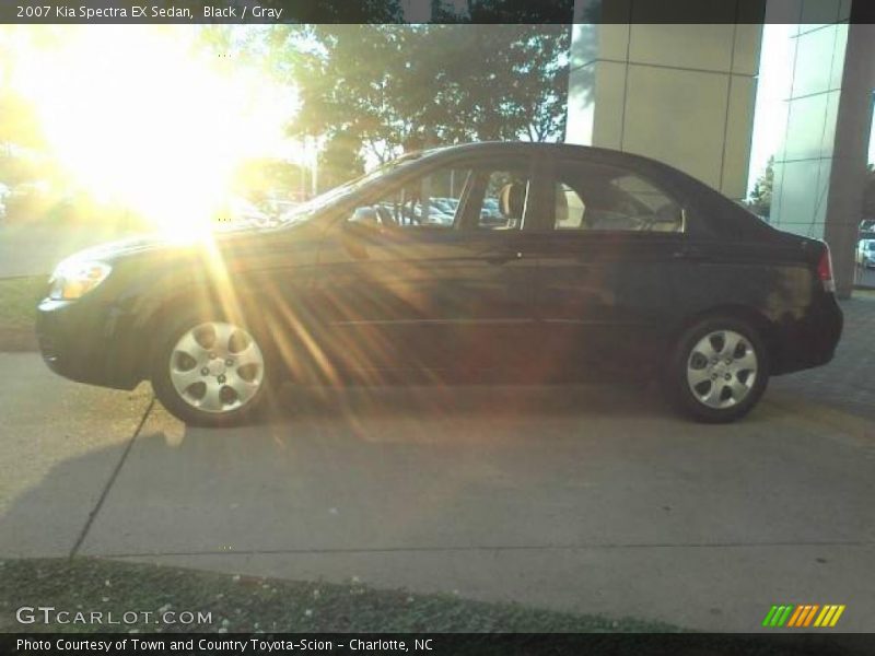 Black / Gray 2007 Kia Spectra EX Sedan