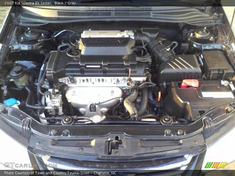 Black / Gray 2007 Kia Spectra EX Sedan