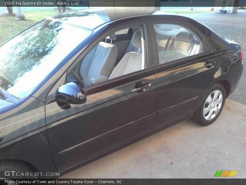 Black / Gray 2007 Kia Spectra EX Sedan