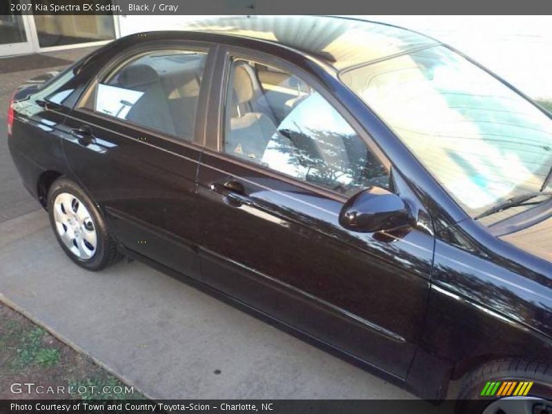 Black / Gray 2007 Kia Spectra EX Sedan