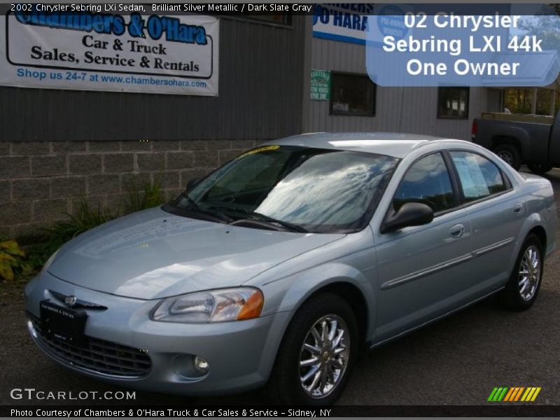 Brilliant Silver Metallic / Dark Slate Gray 2002 Chrysler Sebring LXi Sedan