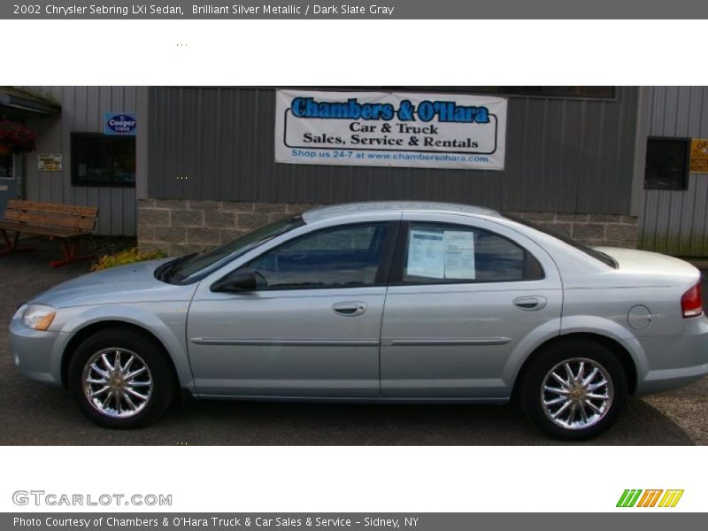 Brilliant Silver Metallic / Dark Slate Gray 2002 Chrysler Sebring LXi Sedan