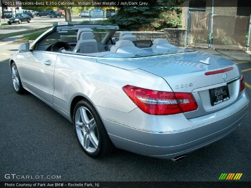 Iridium Silver Metallic / Ash/Dark Grey 2011 Mercedes-Benz E 350 Cabriolet