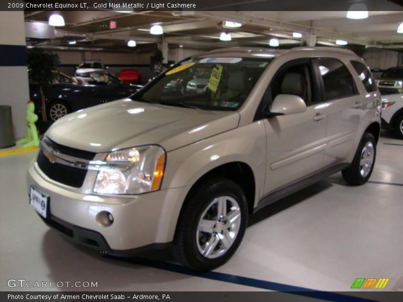 Gold Mist Metallic / Light Cashmere 2009 Chevrolet Equinox LT