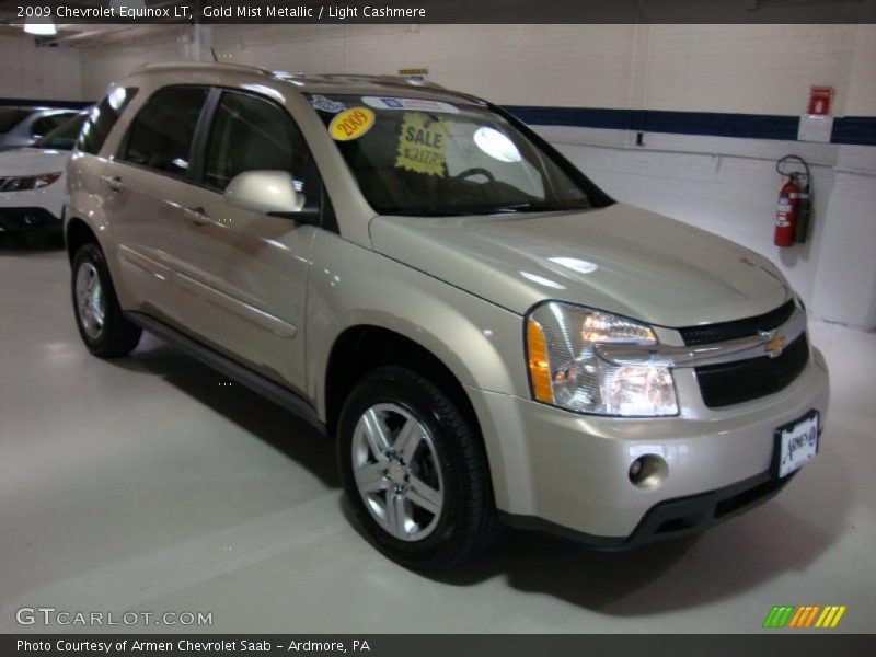 Gold Mist Metallic / Light Cashmere 2009 Chevrolet Equinox LT