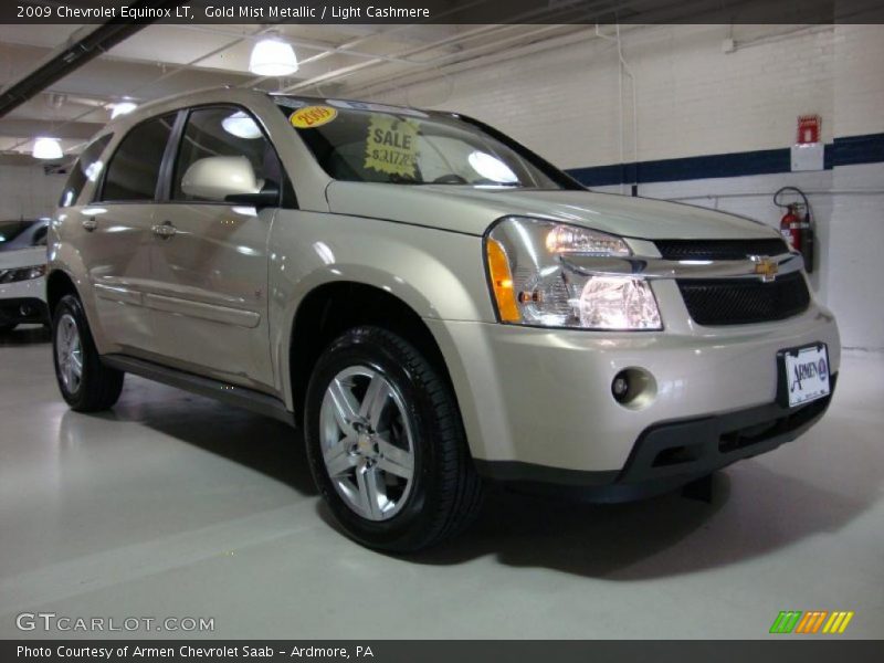 Gold Mist Metallic / Light Cashmere 2009 Chevrolet Equinox LT