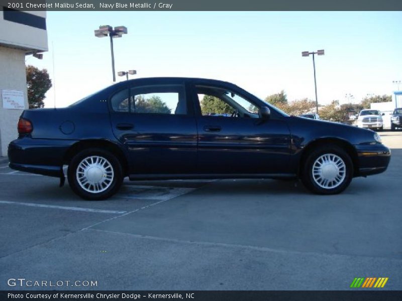 Navy Blue Metallic / Gray 2001 Chevrolet Malibu Sedan