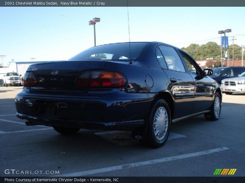 Navy Blue Metallic / Gray 2001 Chevrolet Malibu Sedan