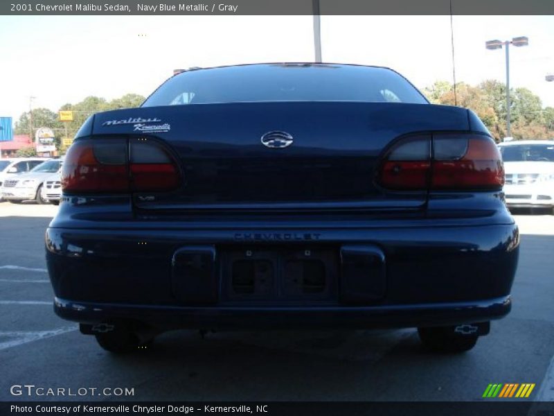 Navy Blue Metallic / Gray 2001 Chevrolet Malibu Sedan