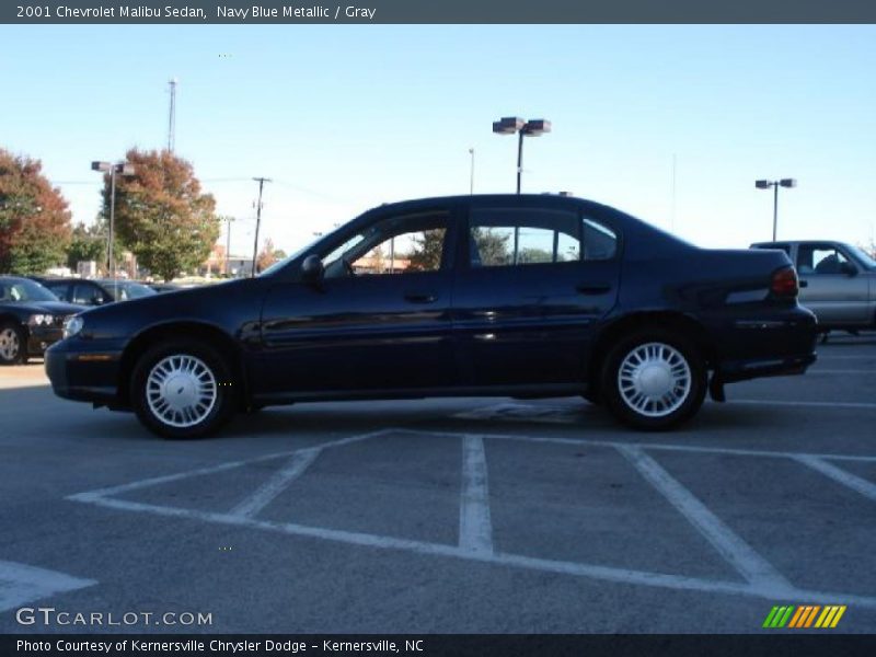 Navy Blue Metallic / Gray 2001 Chevrolet Malibu Sedan