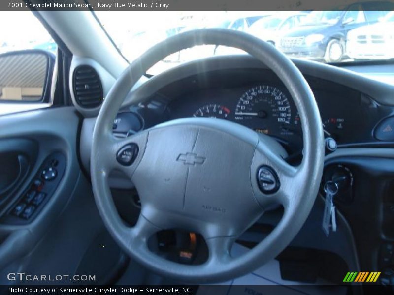 Navy Blue Metallic / Gray 2001 Chevrolet Malibu Sedan