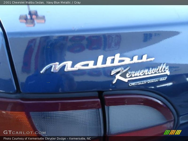 Navy Blue Metallic / Gray 2001 Chevrolet Malibu Sedan