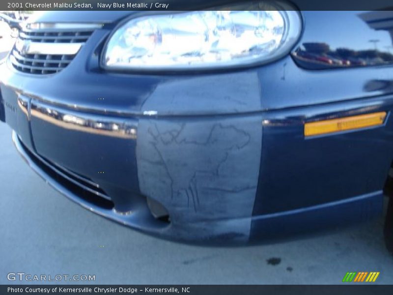 Navy Blue Metallic / Gray 2001 Chevrolet Malibu Sedan