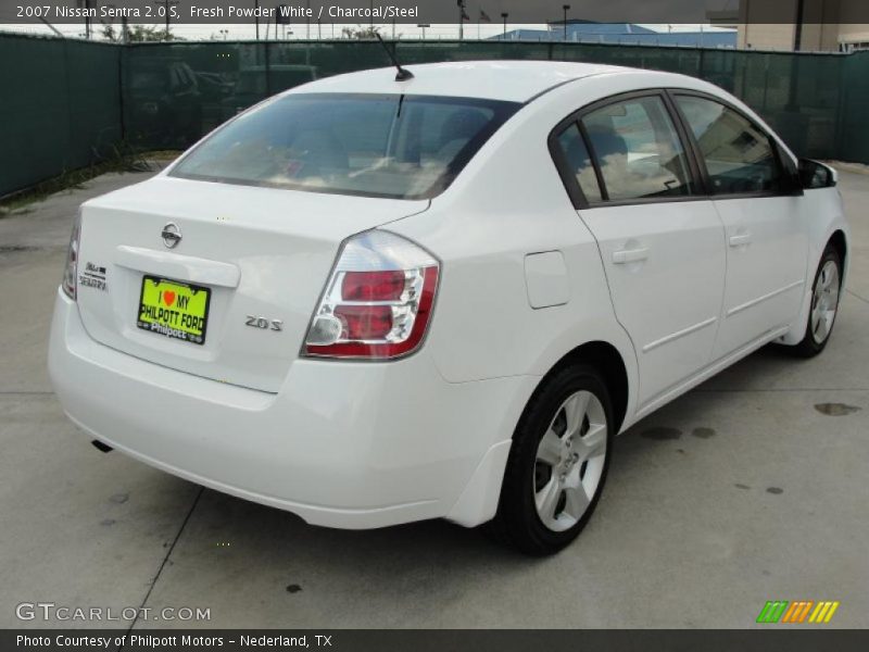 Fresh Powder White / Charcoal/Steel 2007 Nissan Sentra 2.0 S