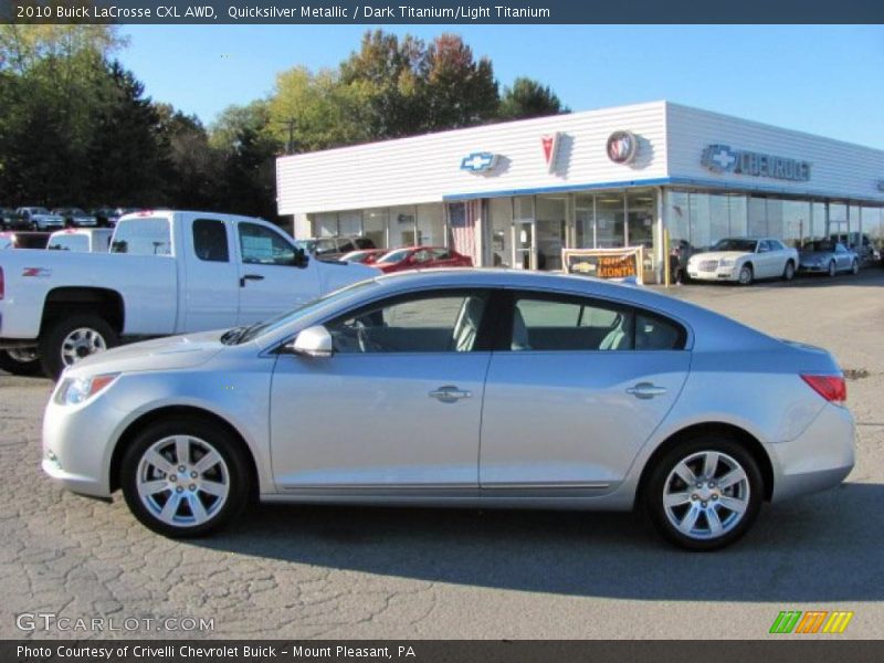 Quicksilver Metallic / Dark Titanium/Light Titanium 2010 Buick LaCrosse CXL AWD