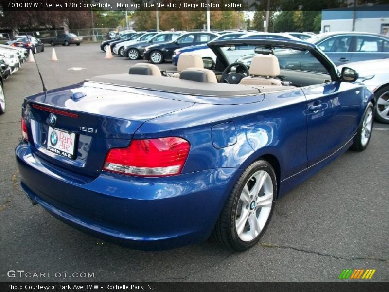 Montego Blue Metallic / Beige Boston Leather 2010 BMW 1 Series 128i Convertible