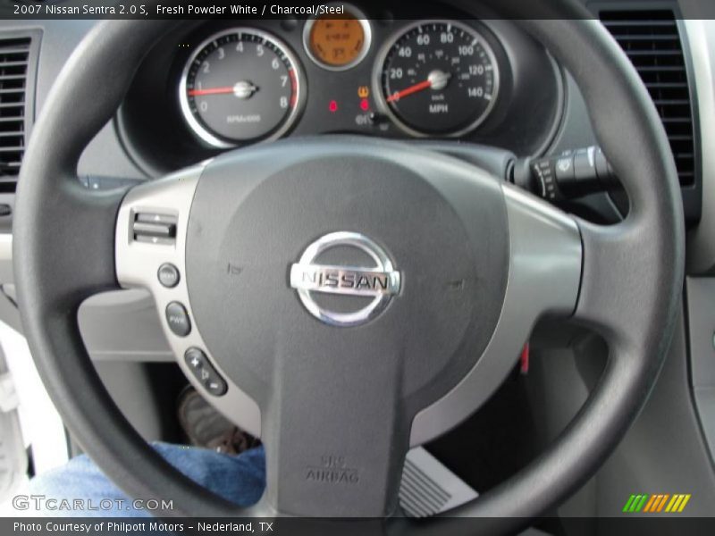 Fresh Powder White / Charcoal/Steel 2007 Nissan Sentra 2.0 S
