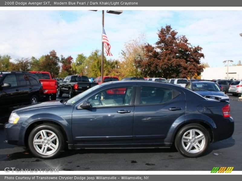 Modern Blue Pearl / Dark Khaki/Light Graystone 2008 Dodge Avenger SXT