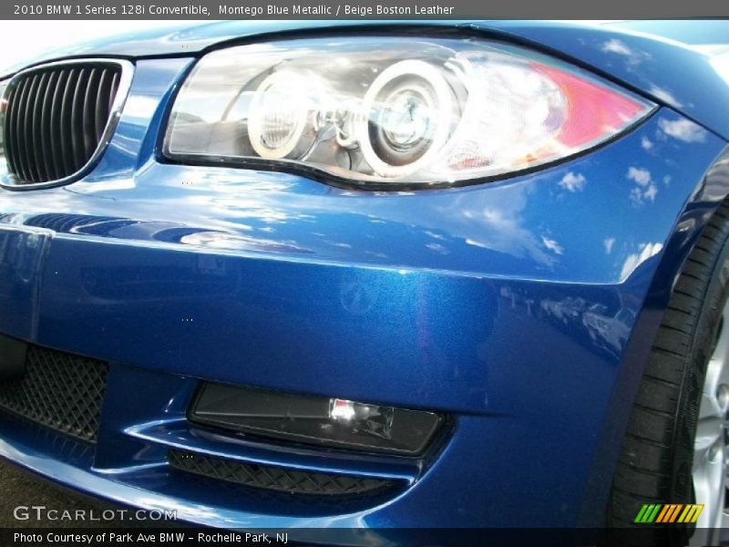 Montego Blue Metallic / Beige Boston Leather 2010 BMW 1 Series 128i Convertible