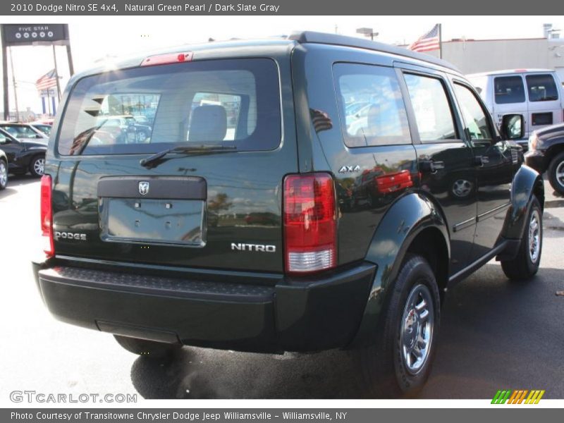 Natural Green Pearl / Dark Slate Gray 2010 Dodge Nitro SE 4x4