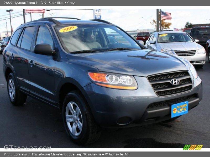 Slate Blue / Gray 2009 Hyundai Santa Fe GLS