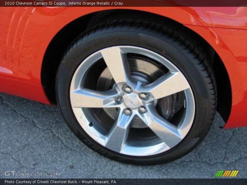Inferno Orange Metallic / Gray 2010 Chevrolet Camaro SS Coupe