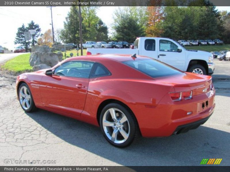 Inferno Orange Metallic / Gray 2010 Chevrolet Camaro SS Coupe