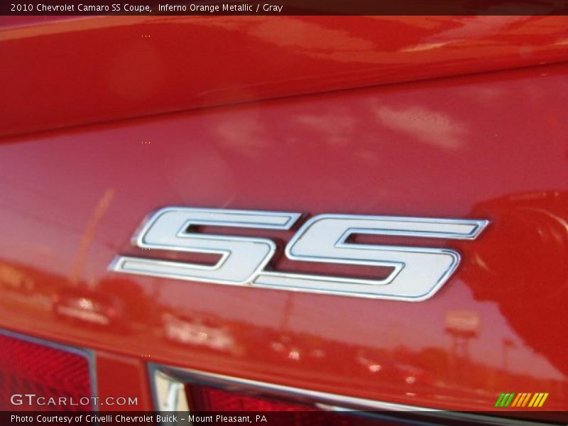 Inferno Orange Metallic / Gray 2010 Chevrolet Camaro SS Coupe