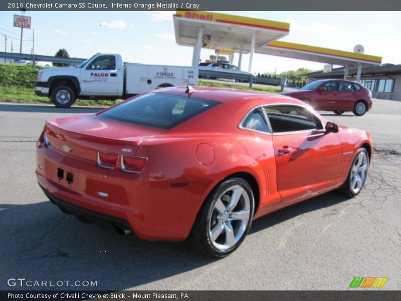 Inferno Orange Metallic / Gray 2010 Chevrolet Camaro SS Coupe